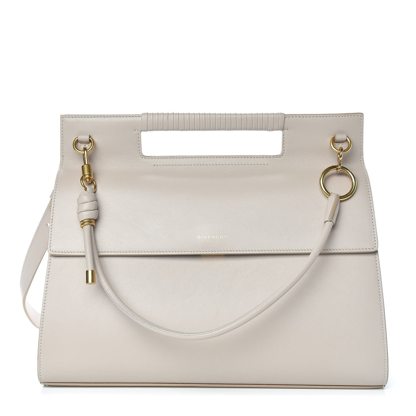 Calfskin Large Whip Top Handle Shoulder Bag Natural