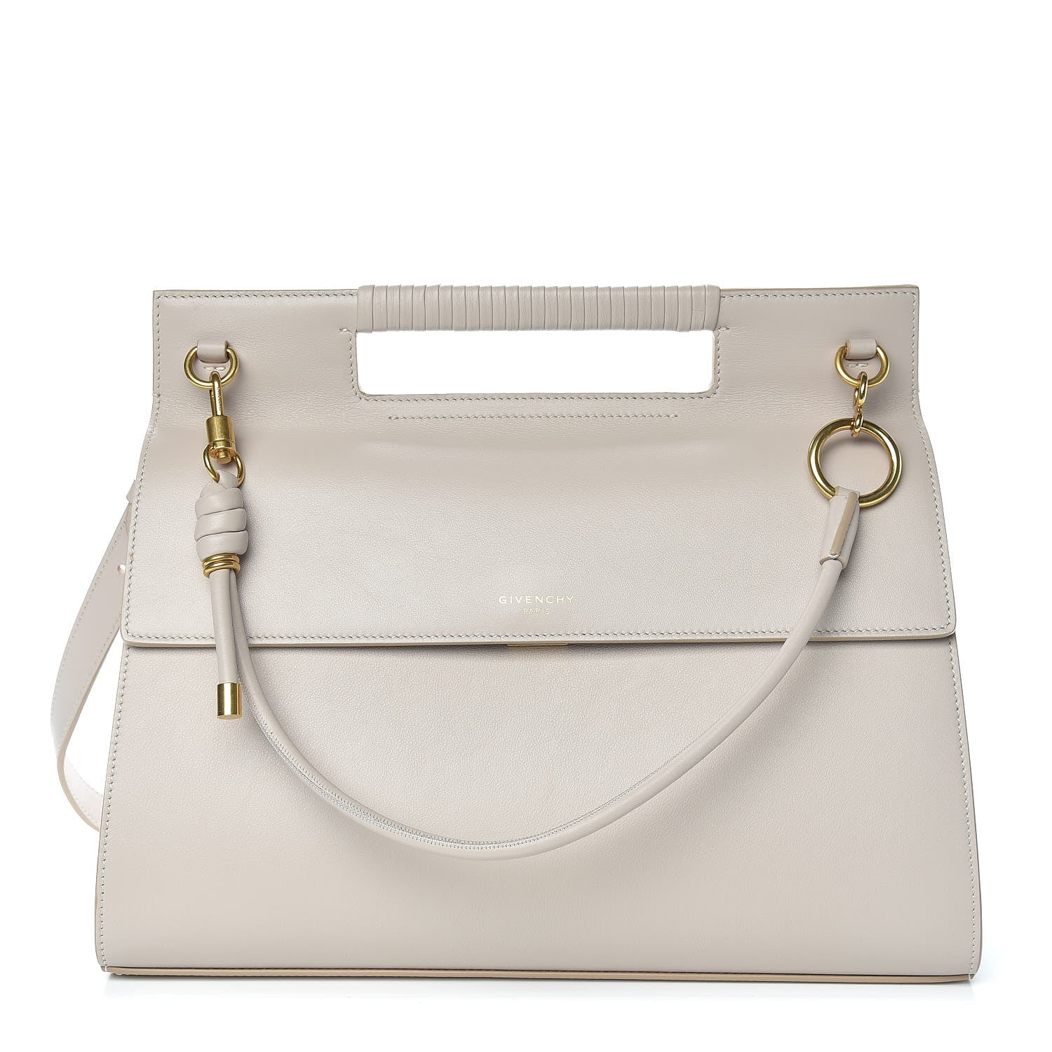 Givenchy Calfskin Large Whip Top Handle Shoulder Bag Natural 1 of 9