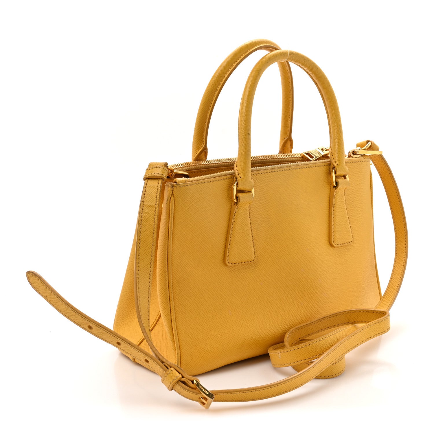Prada Saffiano Lux Small Galleria Double Zip Tote Soleil 1904621