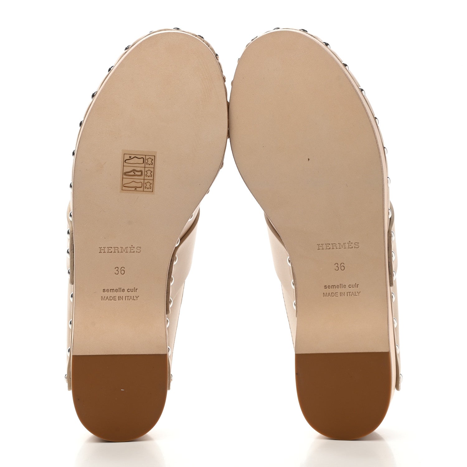Hermes Calfskin Calya Mules 36 Hetre 5 of 8