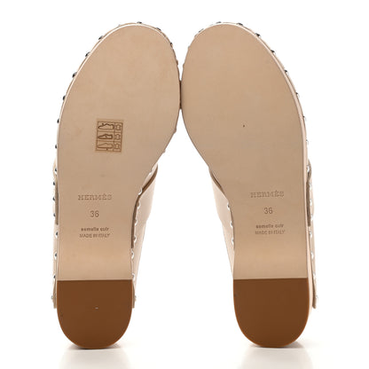 Hermes Calfskin Calya Mules 36 Hetre 5 of 8