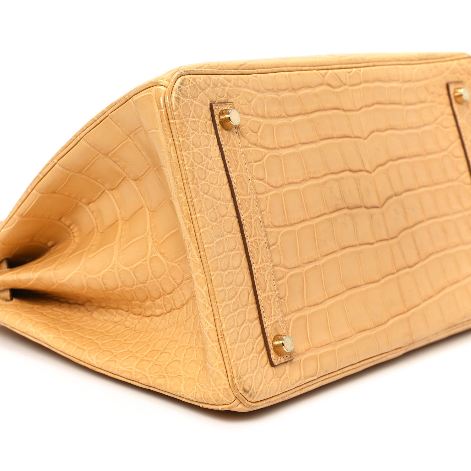 Hermes Matte Alligator Birkin 35 Paille 9 of 12
