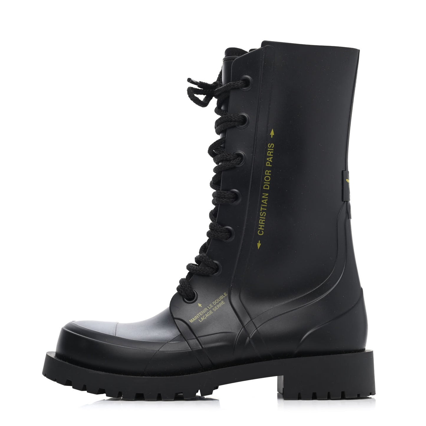 Rubber Diorcamp Low Boots 35 Black