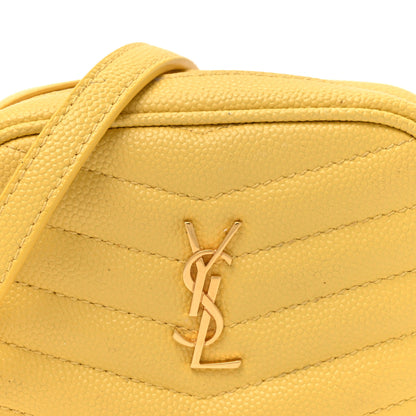 Saint Laurent Grain De Poudre Matelasse Monogram Baby Lou Camera Bag Light Chartreuse 8 of 13