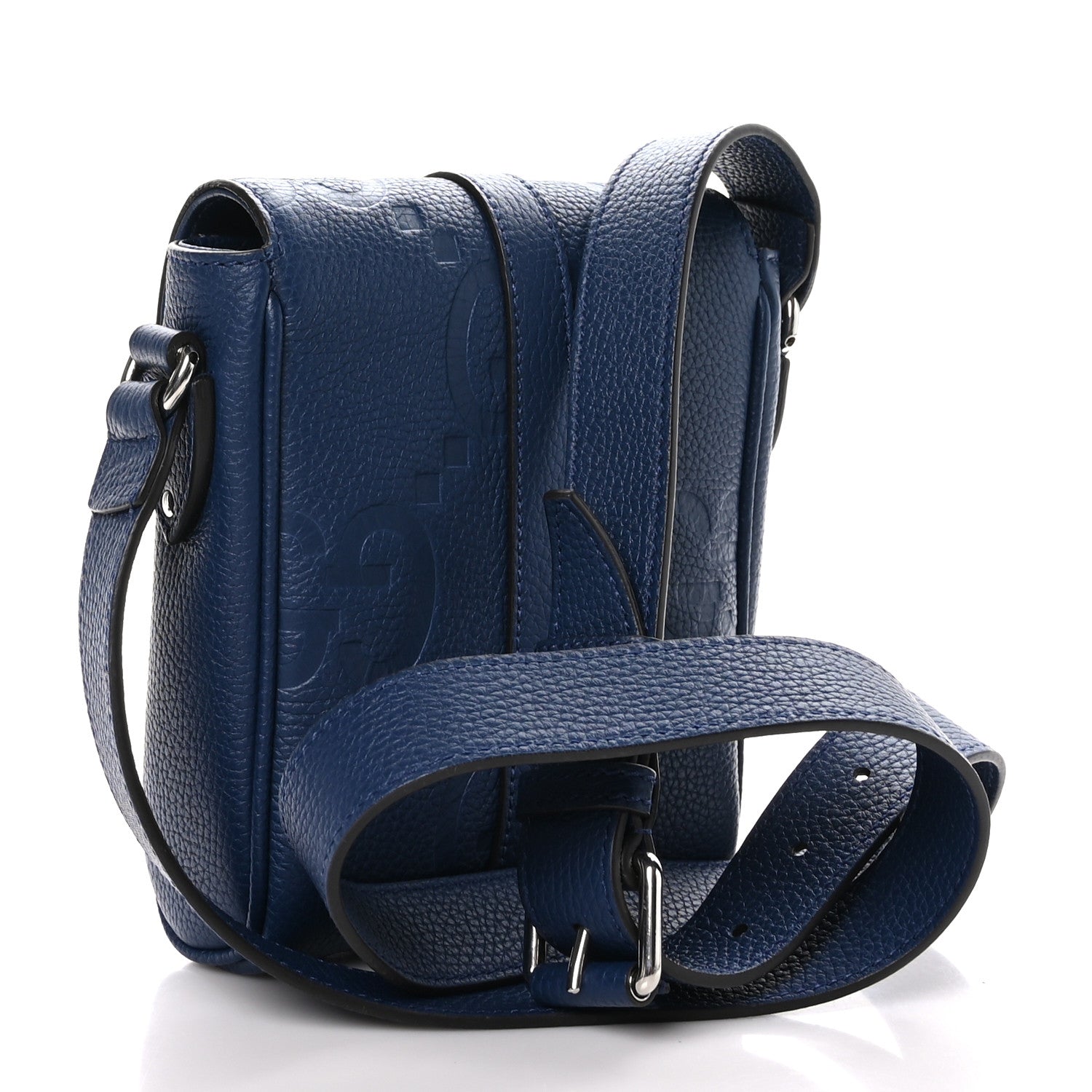 Gucci Piuma Calfskin Jumbo GG Embossed Small Messenger Bag Royale 3 of 8