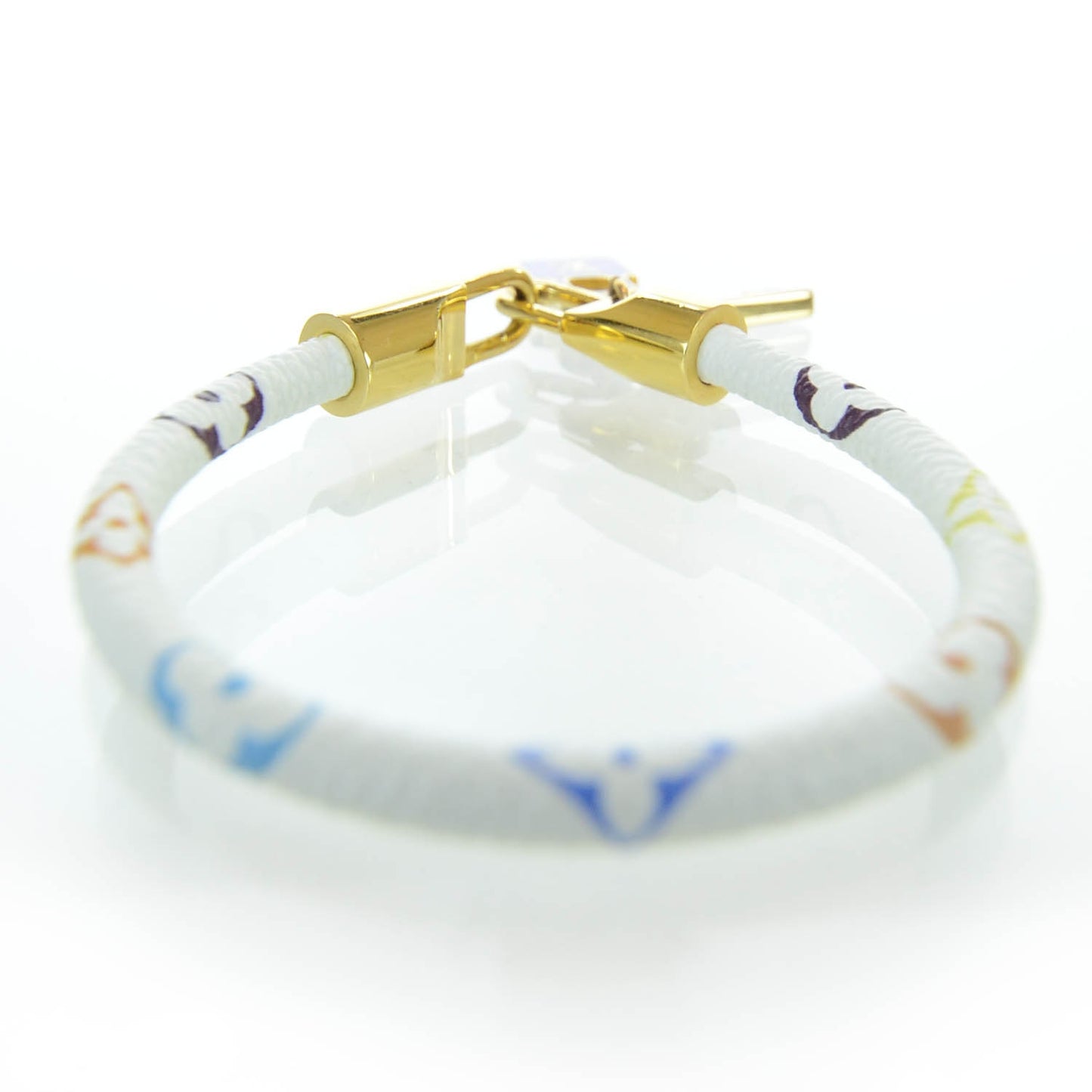 Monogram Multicolor Luck It Bracelet 19 White