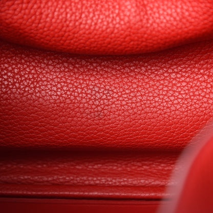 Hermes Taurillon Clemence Lindy 30 Rouge Casaque 8 of 14