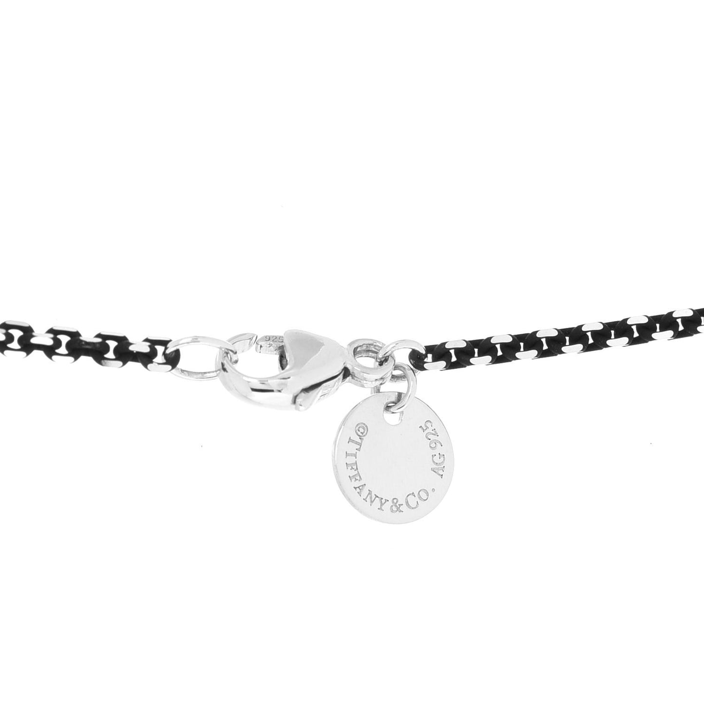 Sterling Silver Enamel 1.75mm Chain Necklace Black 30"