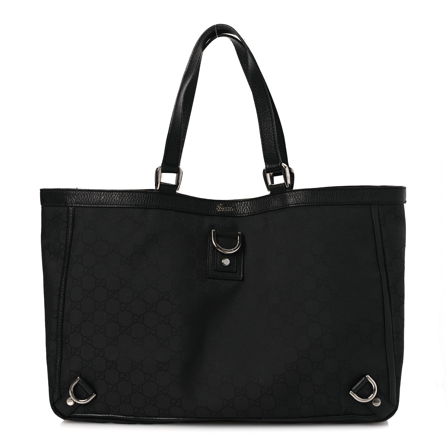Gucci Nylon Monogram Large Abbey Tote Black 1 of 14