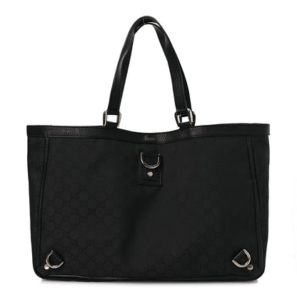 Gucci Nylon Monogram Large Abbey Tote Black 1 of 14