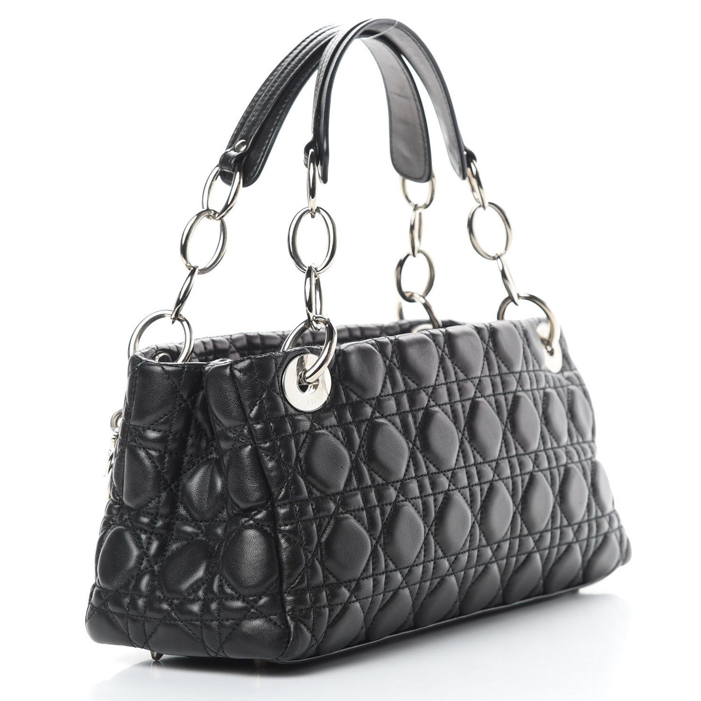 Lambskin Cannage Lady Dior Shoulder Bag Black