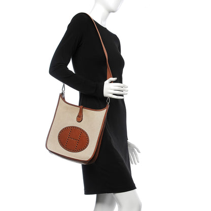 Hermes Toile Natural Barenia Evelyne II PM Fauve 2 of 12