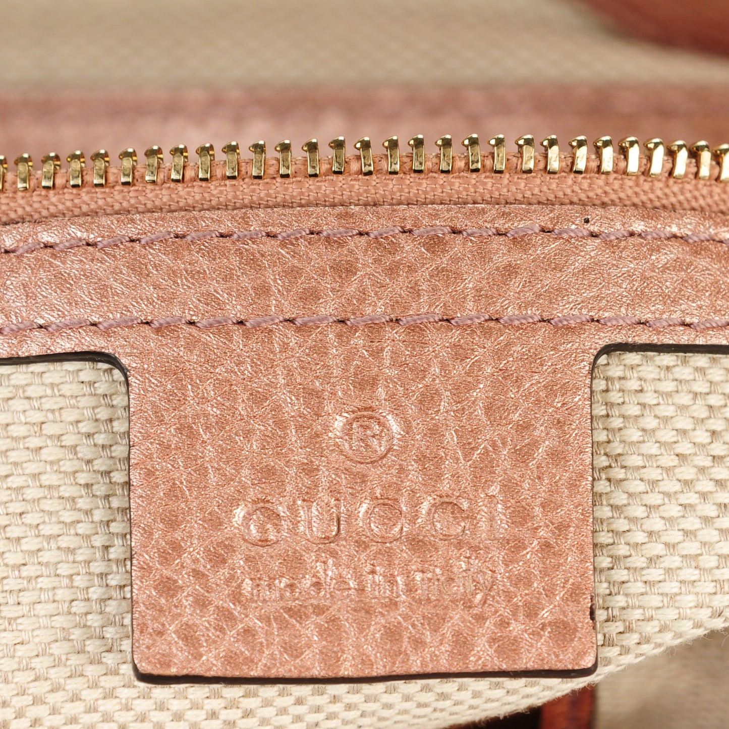 Metallic Cellarius Calfskin Small Soho Top Handle Satchel Pink