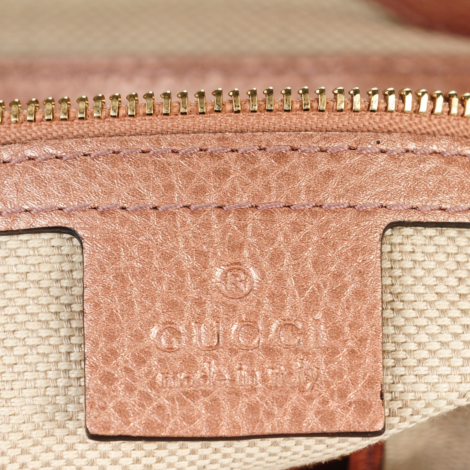 Gucci Metallic Cellarius Calfskin Small Soho Top Handle Satchel Pink 6 of 9