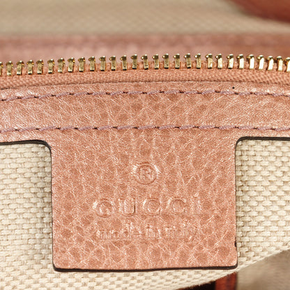 Gucci Metallic Cellarius Calfskin Small Soho Top Handle Satchel Pink 6 of 9