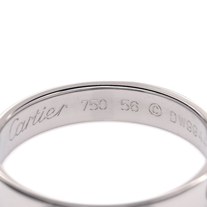 Cartier 18K White Gold 3.5mm LOVE Wedding Band Ring 56 7.75 5 of 5