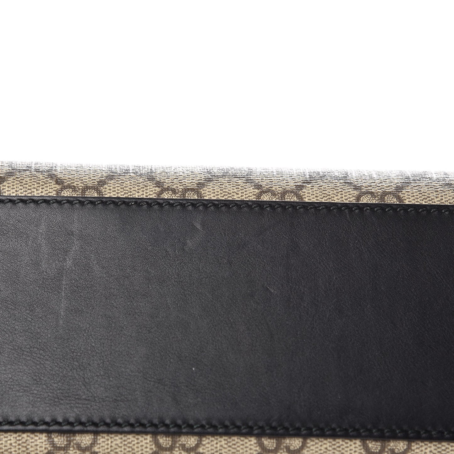 GG Supreme Monogram Calfskin Medium Padlock Shoulder Bag Beige Black Cuir