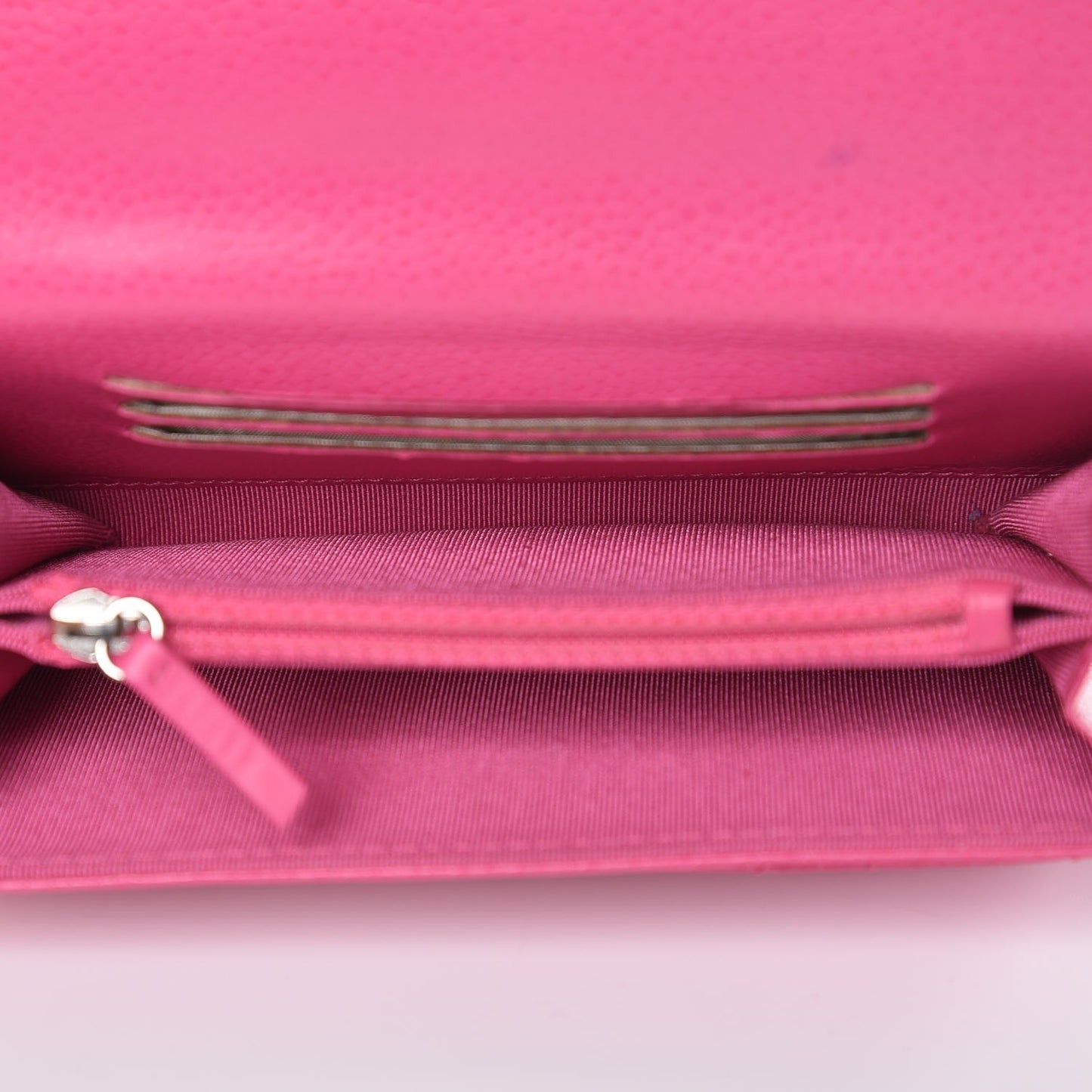 Caviar Quilted Small Flap Wallet Pink