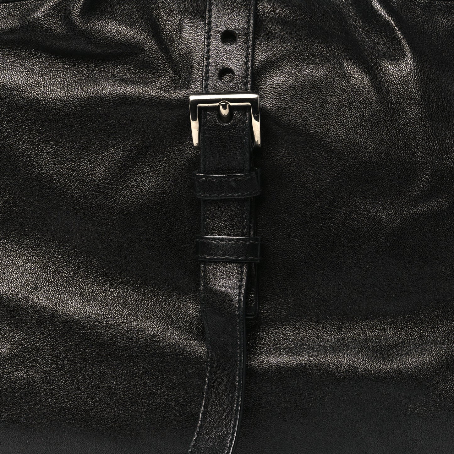 Nappa Zip Hobo Black