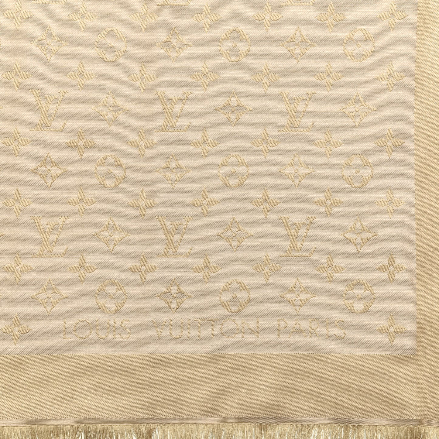 Silk Wool Monogram Denim Shawl Rose