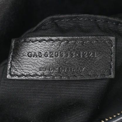 Saint Laurent Lambskin Quilted Toy Loulou Puffer Monogram Chain Satchel Black 7 of 10