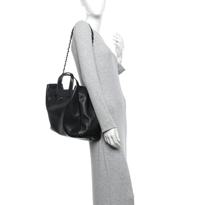 Chanel Caviar Stitched Large Lady Coco Shopping Tote Black 2 of 10