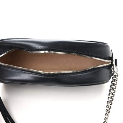 Gucci Calfskin Matelasse Aria Small GG Marmont Chain Shoulder Bag Black 5 of 9