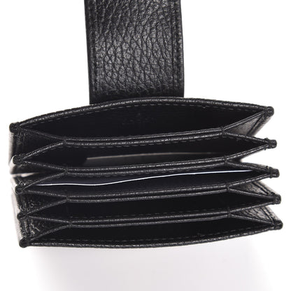 Gucci Dollar Calfskin GG Marmont Card Case Black 5 of 6