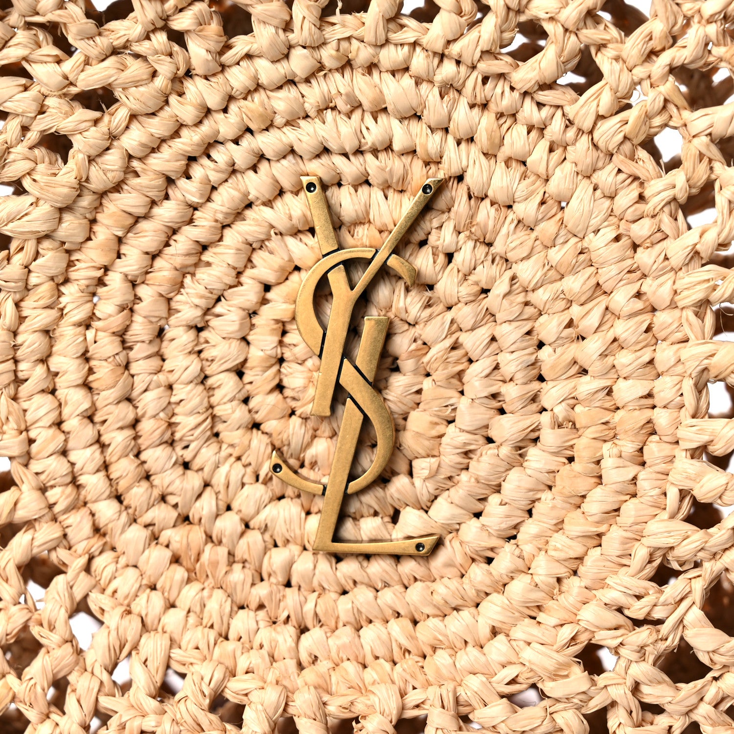 Saint Laurent Raffia Sac Round Naturel 8 of 8
