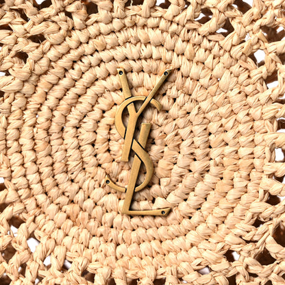 Saint Laurent Raffia Sac Round Naturel 8 of 8