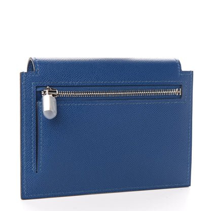 Hermes Madame Calfskin Kelly Pocket Compact Wallet Deep Bleu 3 of 8
