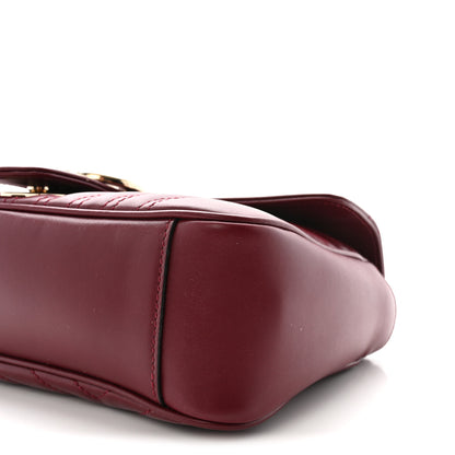 Gucci Calfskin Matelasse Small GG Marmont Shoulder Bag Rosso Ancora Red 9 of 9