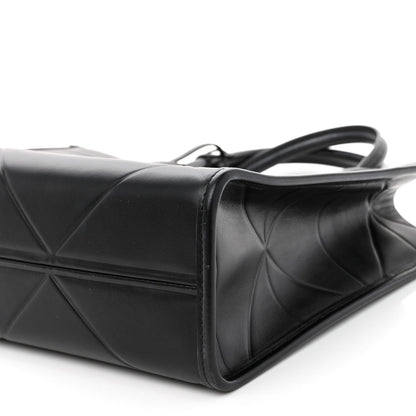Prada Soft Calfskin Triangolo Symbole Embossed Medium Tote Black 9 of 9