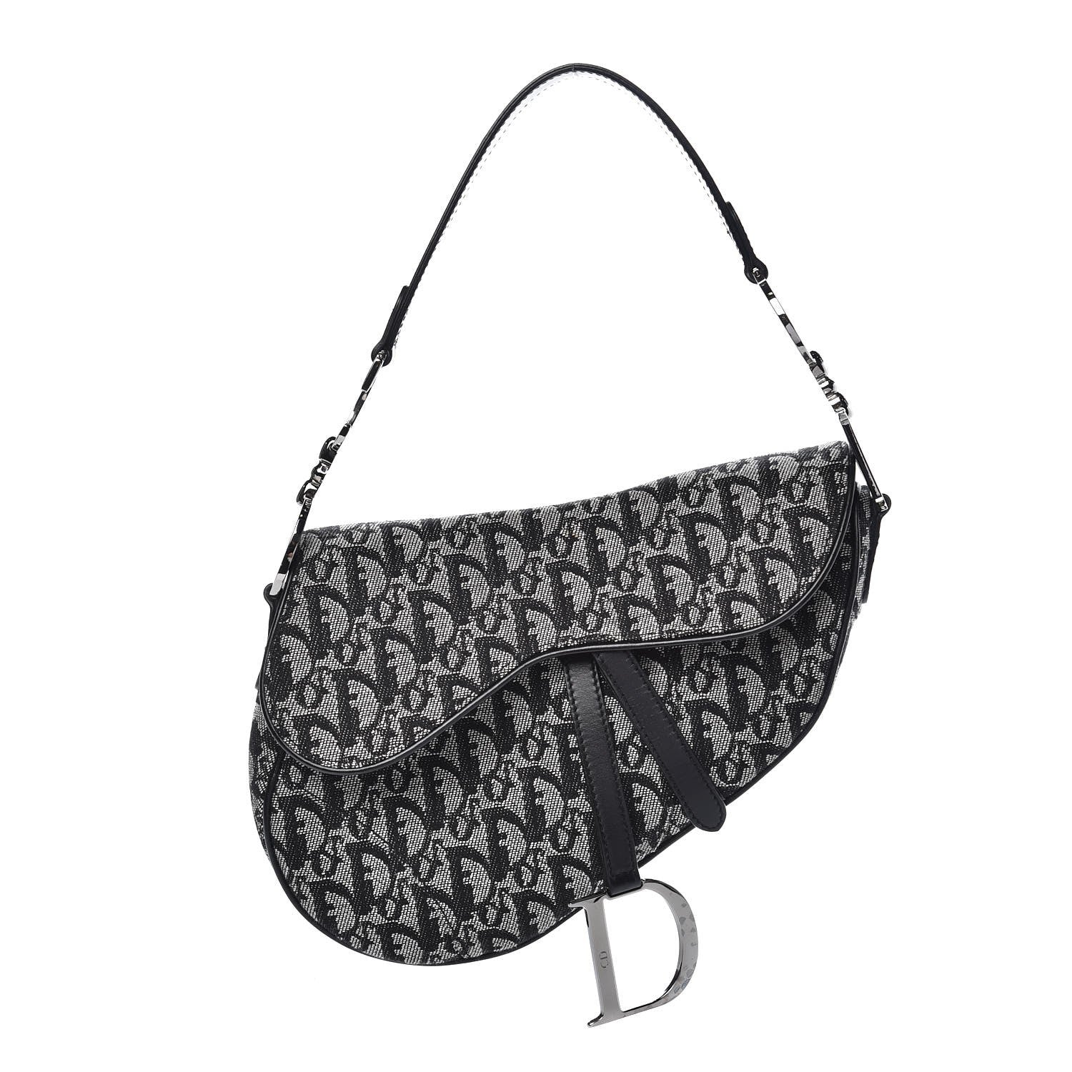 Christian Dior Monogram Saddle Bag Black 1 of 7