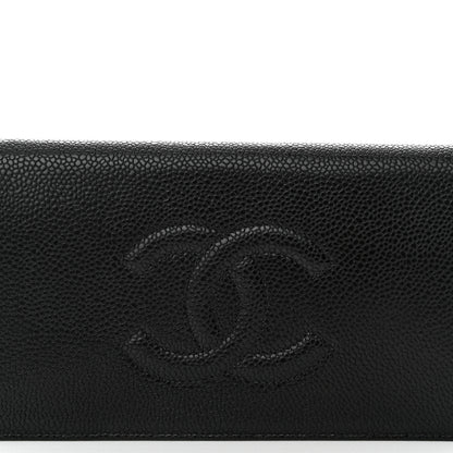 Chanel Caviar Timeless CC Yen Wallet Black 9 of 14