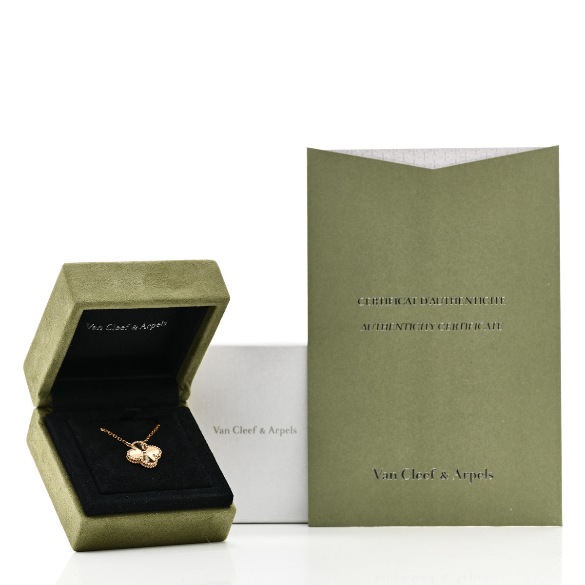Van Cleef & Arpels 18K Yellow Gold Guilloche Vintage Alhambra Pendant Necklace 6 of 6