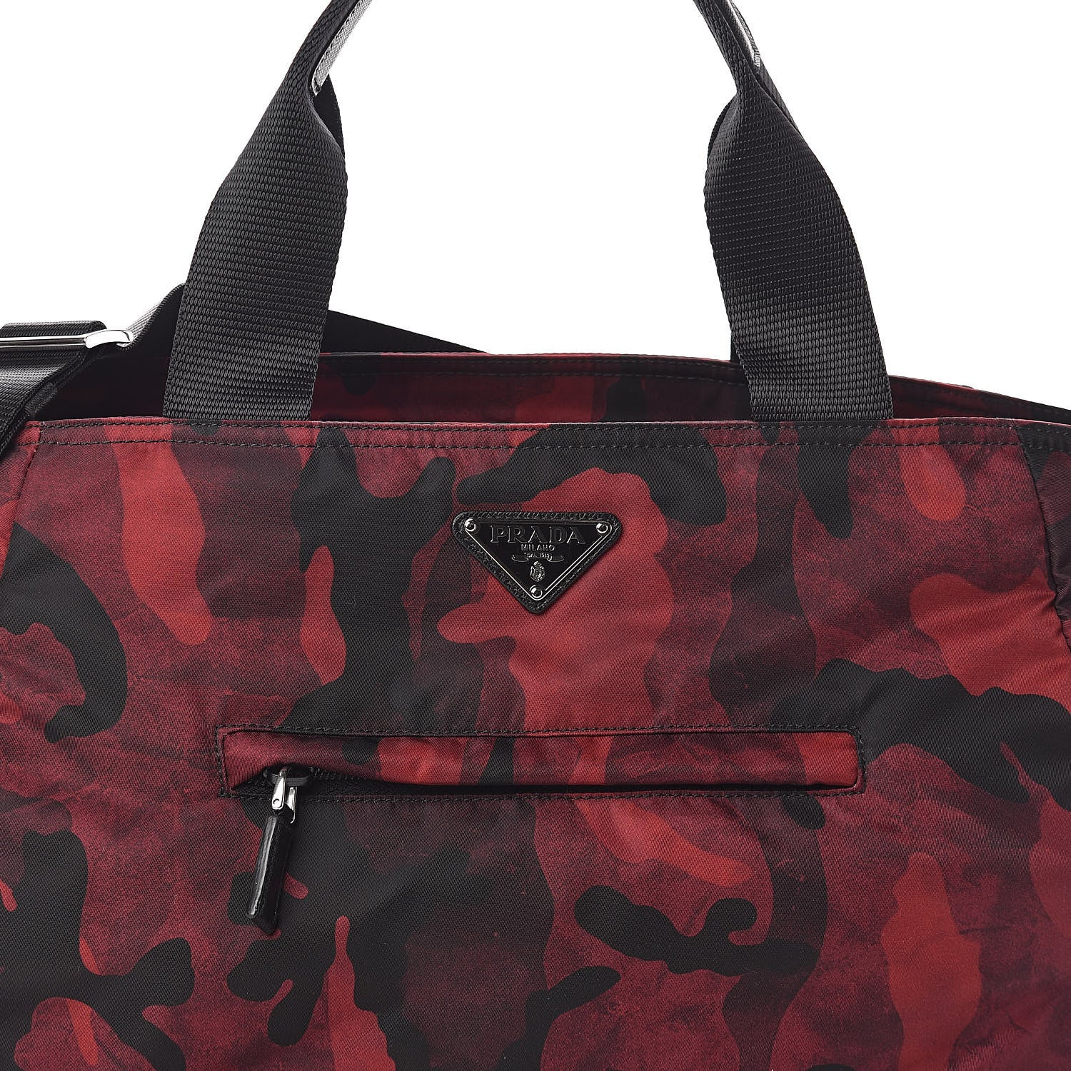 Prada Tessuto Nylon Camouflage Shopping Tote Bordeaux 7 of 9