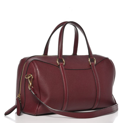 Burberry Derby Calfskin Medium Alchester Bowling Bag Mahogany Red 4 of 8