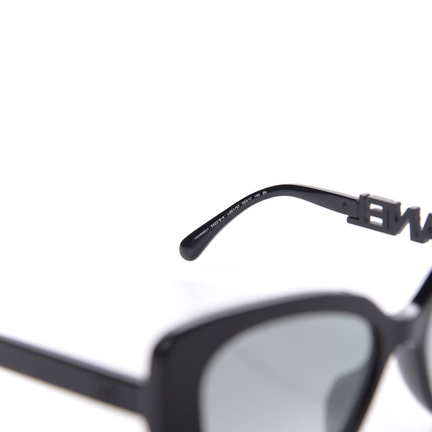 Acetate Strass Square Sunglasses 5422 Black