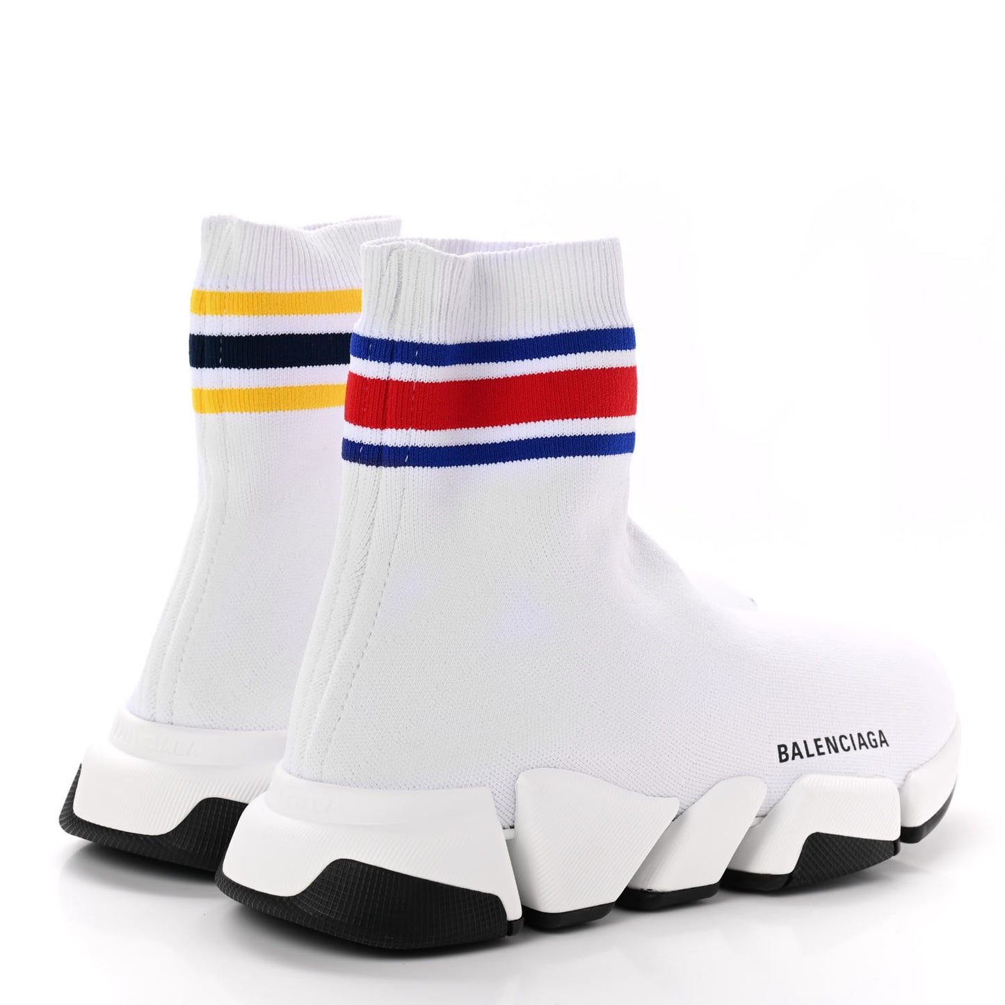 Technical 3D Recycled Knit Striped Womens Speed 2.0 Sneakers 40 White Multicolor