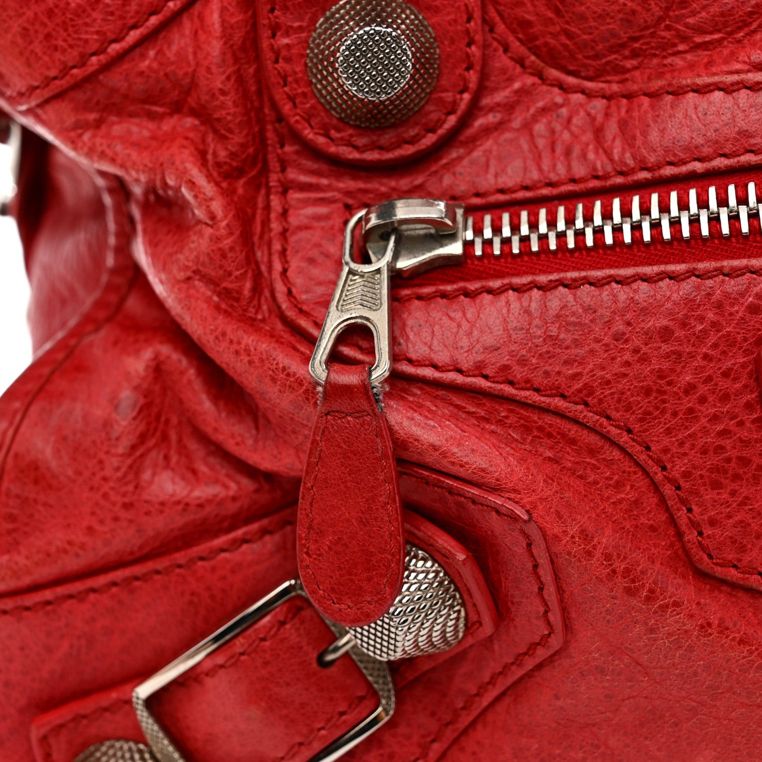 Balenciaga Agneau Giant 21 Silver Hardware City Rouge Coquelicot 16 of 17