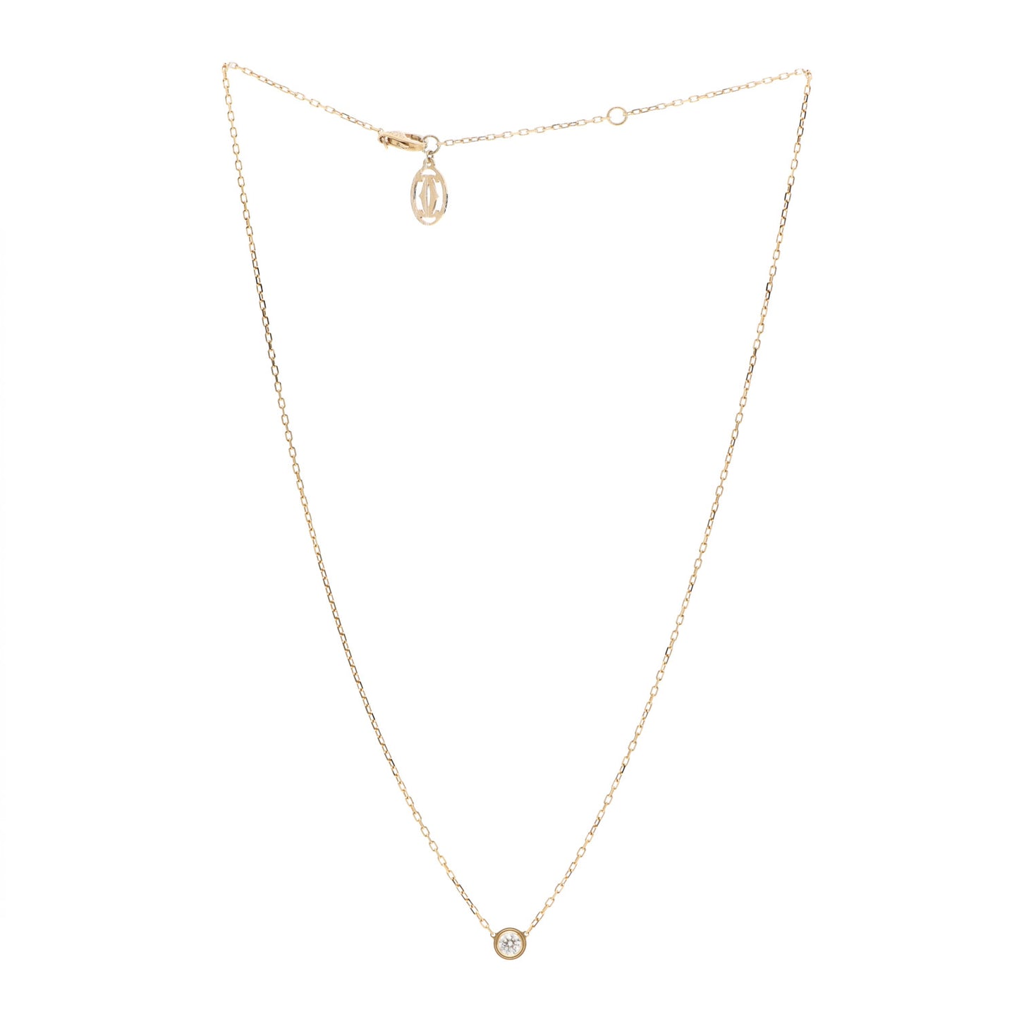 18K Yellow Gold Diamond LM D'Amour Pendant Necklace
