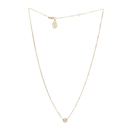 Cartier 18K Yellow Gold Diamond LM D'Amour Pendant Necklace 3 of 5