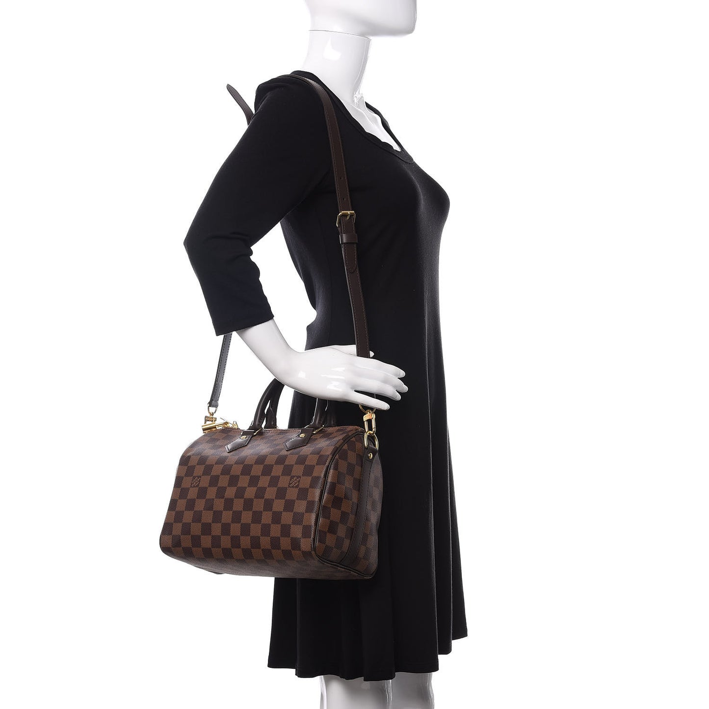 Damier Ebene Speedy Bandouliere 25