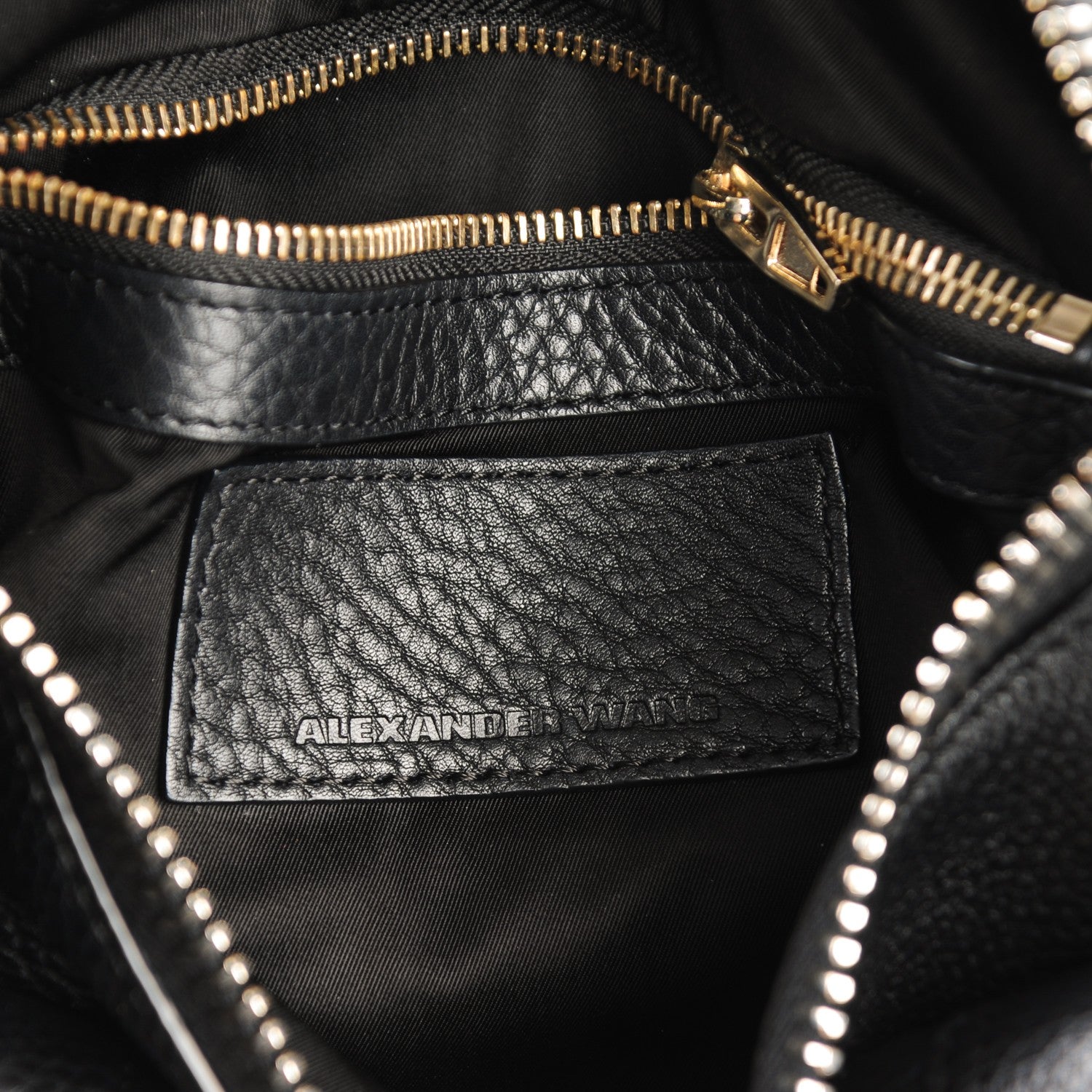 Alexander Wang Soft Pebbled Lambskin Rocco Black Pale Gold Hardware 6 of 7