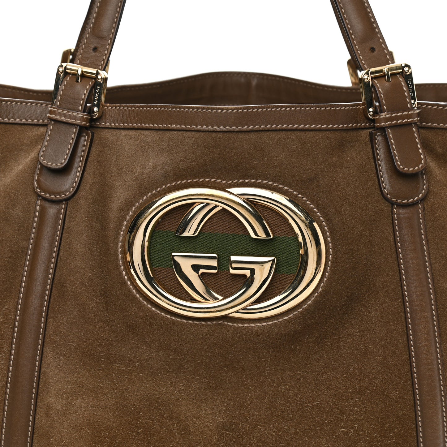 Suede Large Britt Shoulder Bag Brown