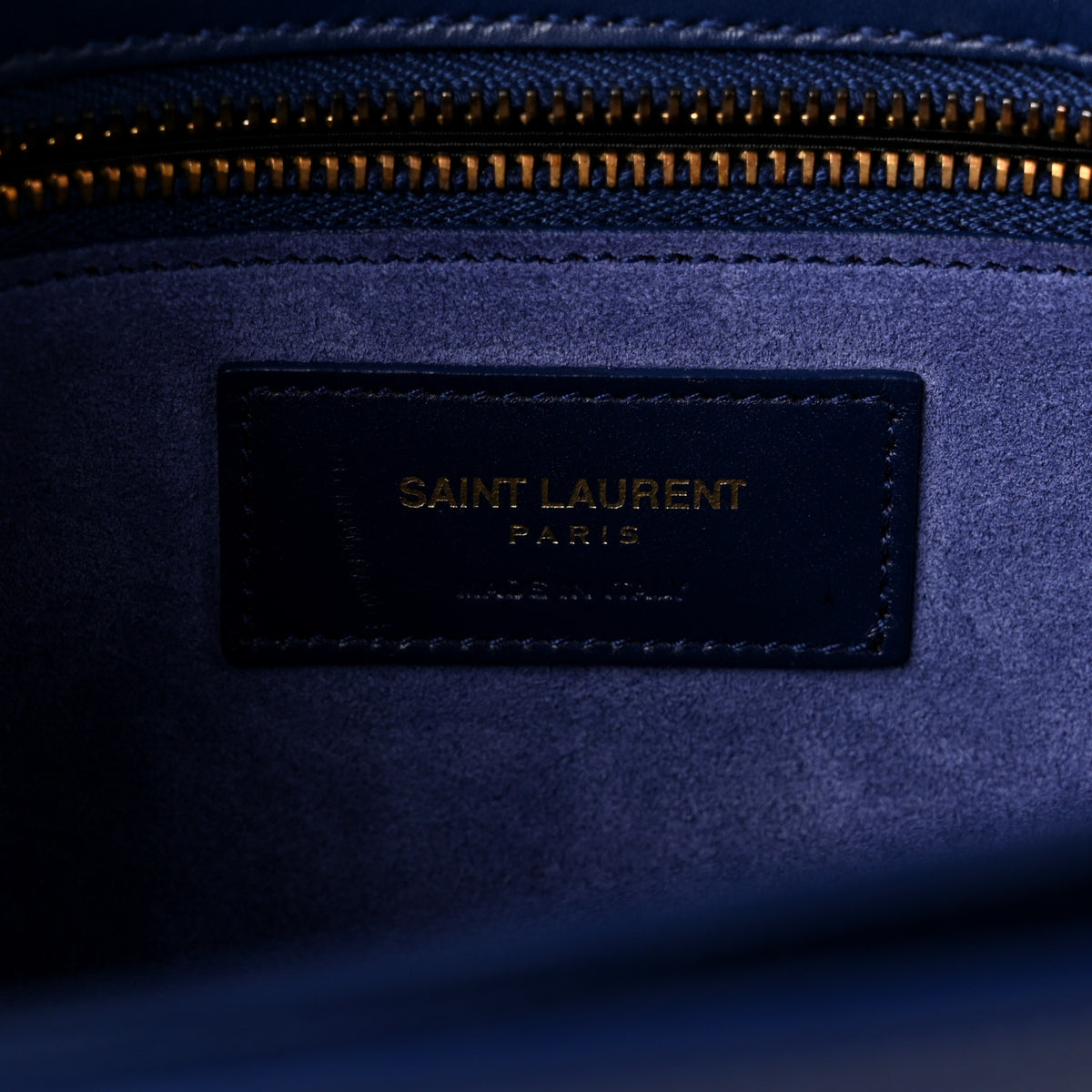 Saint Laurent Smooth Calfskin Medium Classic Monogram Universite Bag Royal Blue 6 of 10