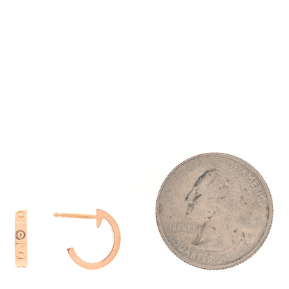 Cartier 18K Pink Gold Small LOVE Hoop Earrings 2 of 5