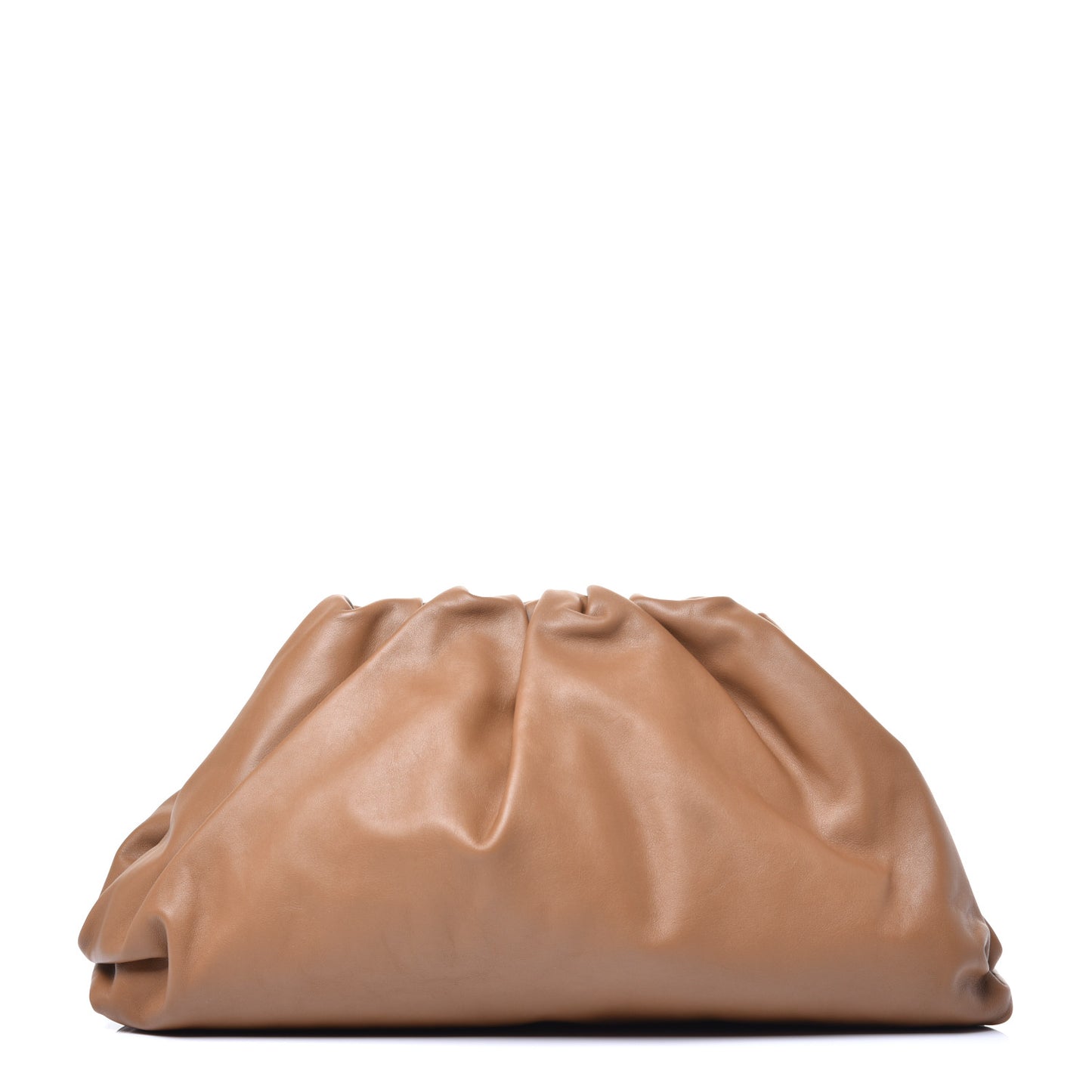 Smooth Butter Calf The Pouch Oversized Clutch Cammello