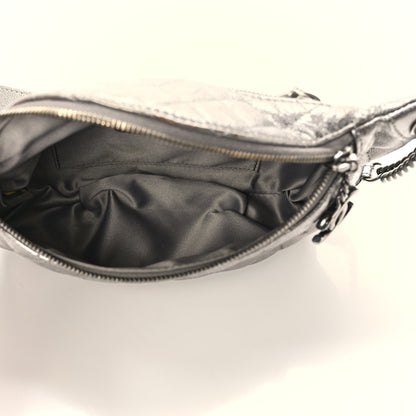 Chanel Metallic Goatskin Quilted Banane Waist Bag Fanny Pack Silver 5 of 13